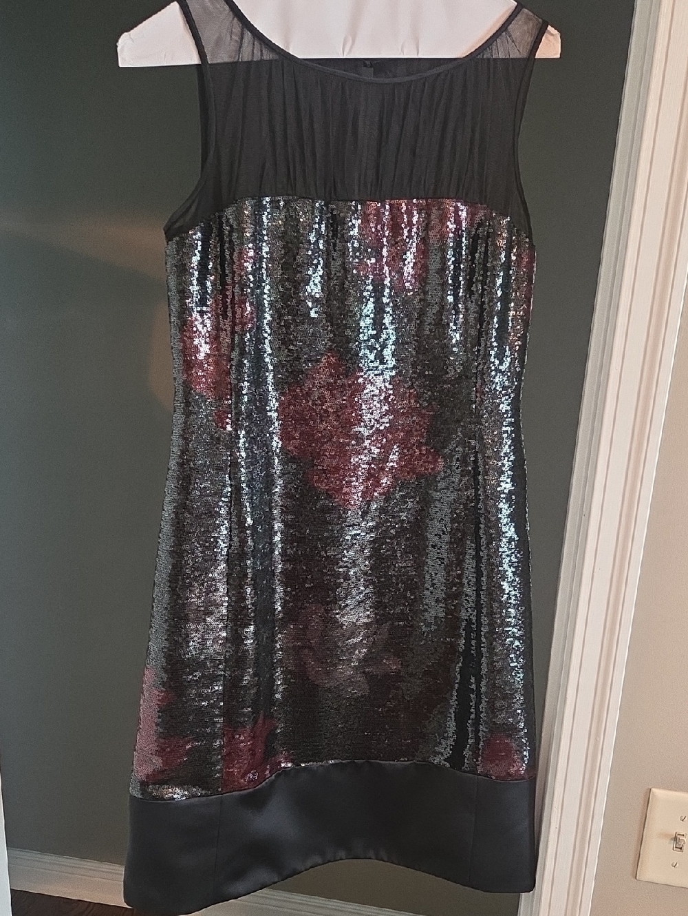 Kay Unger Sequin Shift Dress